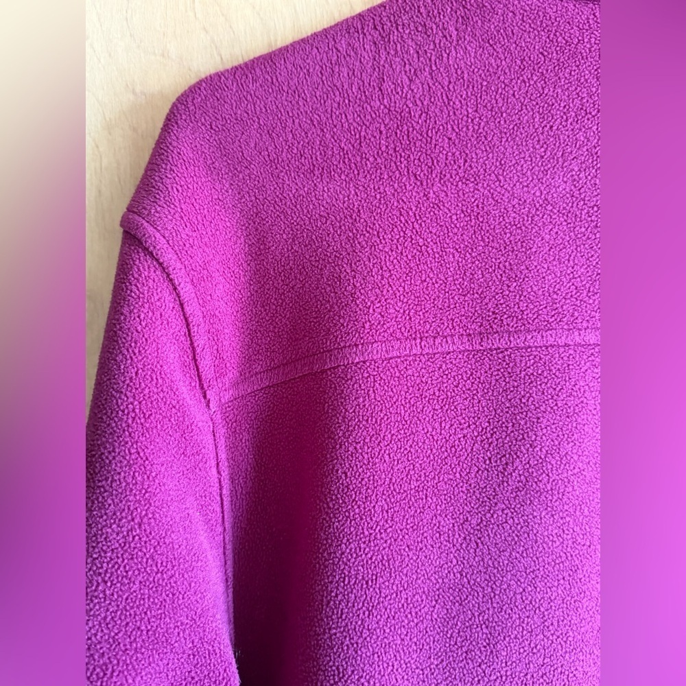L.L.Bean Vintage Jacket Polartec Full Zip Magenta/Blue Women’s M Gorpcore Winter - Picture 11 of 16